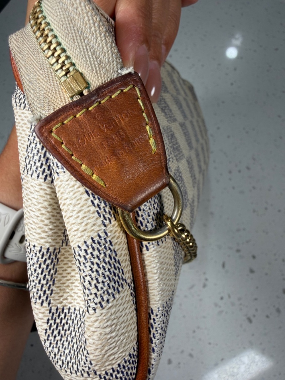 Louis Vuitton Damier Azur Eva Clutch Handbag - Picture 6 of 8
